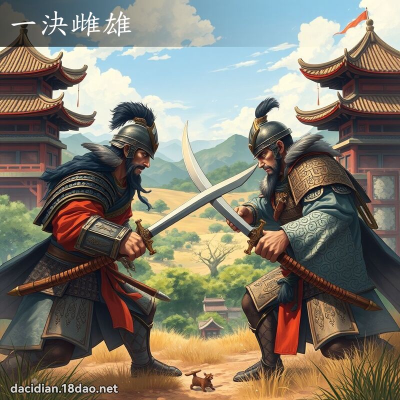 一決雌雄 - 國語大辭典配圖