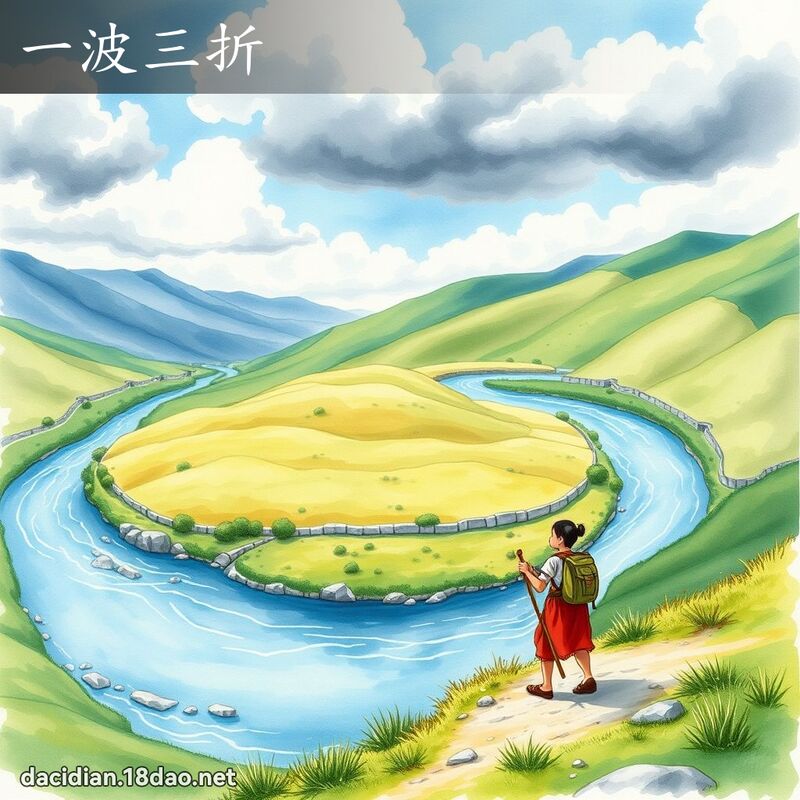 一波三折 - 国语大辞典配图