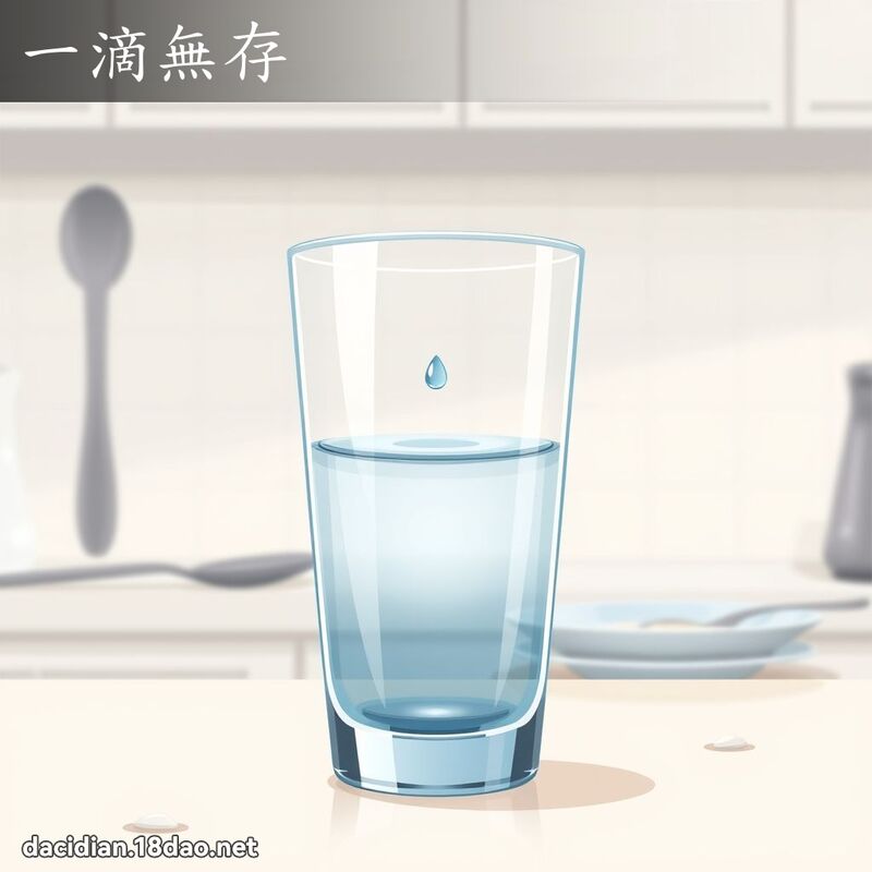 一滴無存 - 國語大辭典配圖