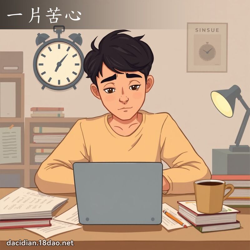 一片苦心 - 國語大辭典配圖