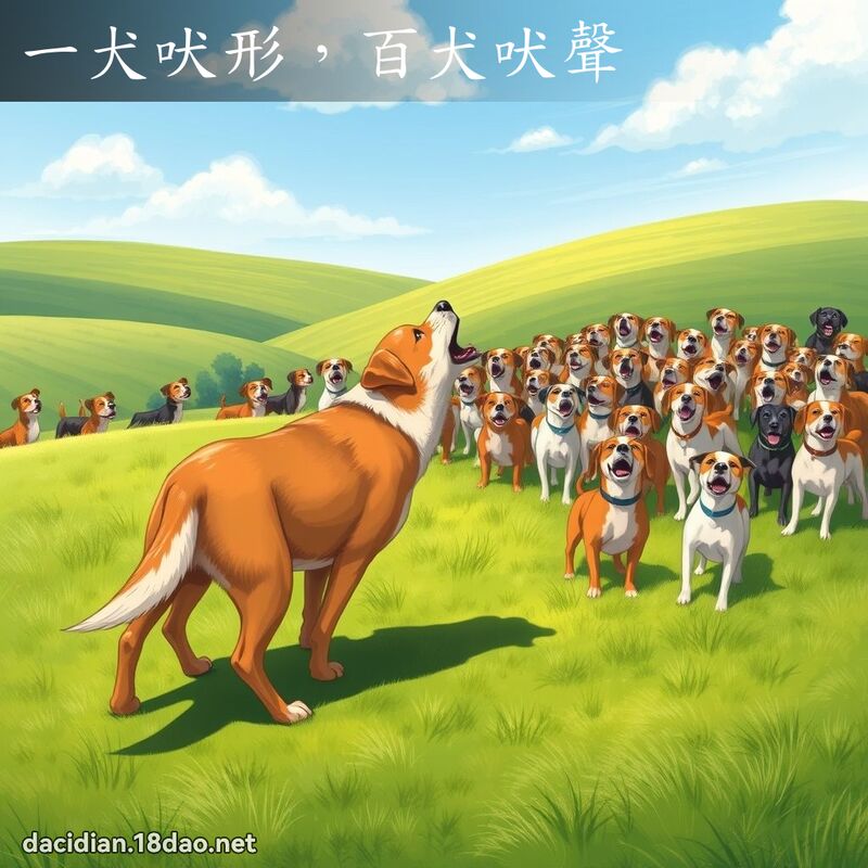 一犬吠形,百犬吠聲 - 國語大辭典配圖