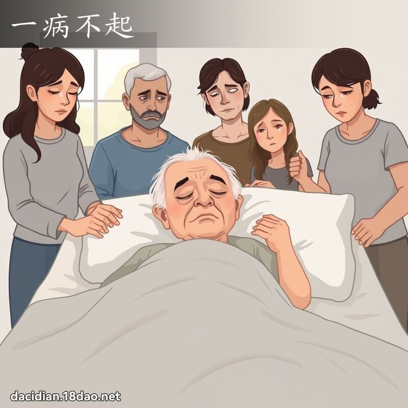 一病不起 - 国语大辞典配图