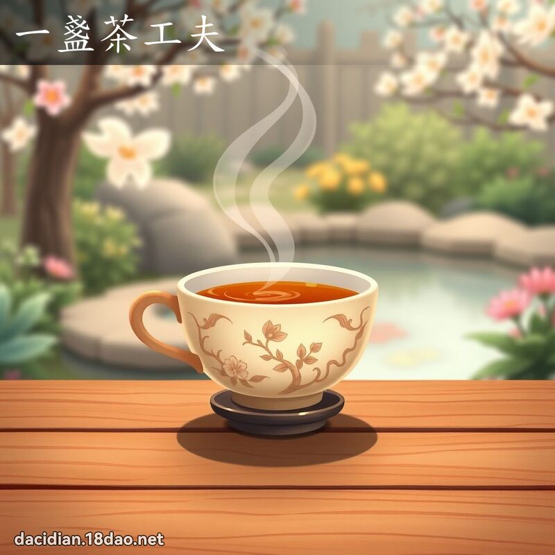 一盞茶工夫 - 國語大辭典配圖