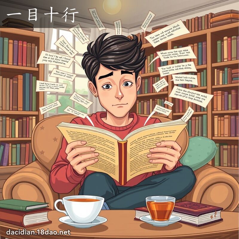 一目十行 - 國語大辭典配圖