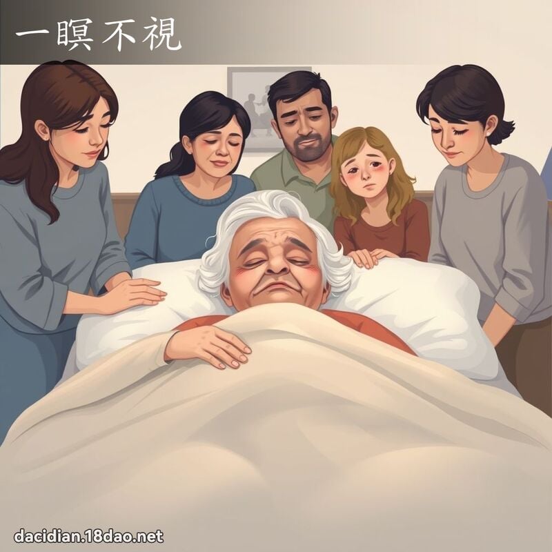 一瞑不视 - 国语大辞典配图