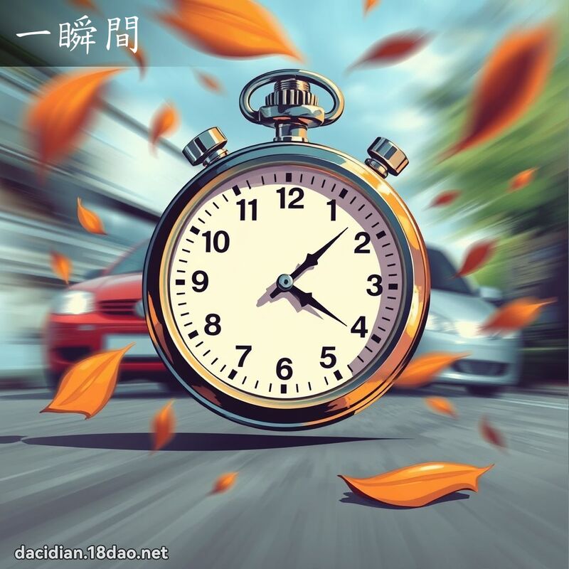一瞬间 - 国语大辞典配图