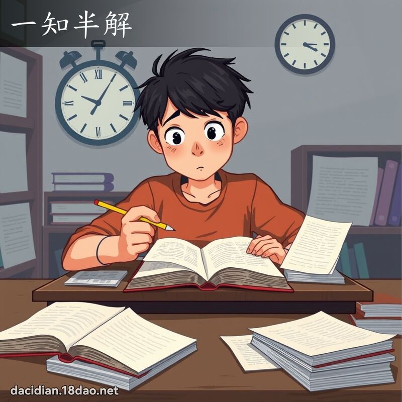 一知半解 - 國語大辭典配圖