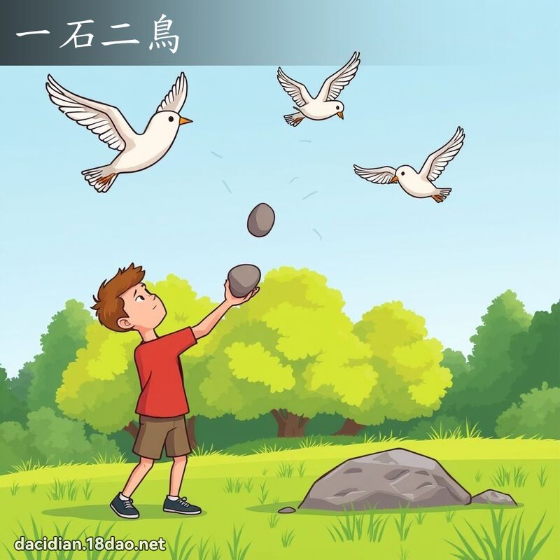 一石二鳥 - 國語大辭典配圖