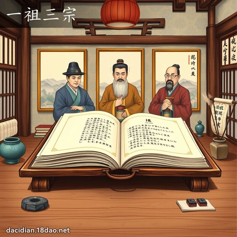 一祖三宗 - 国语大辞典配图