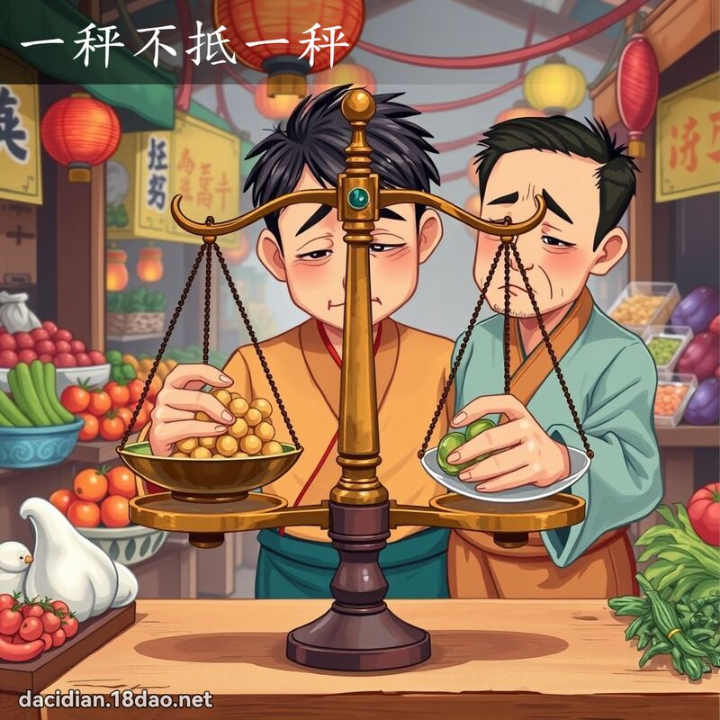 一秤不抵一秤 - 國語大辭典配圖