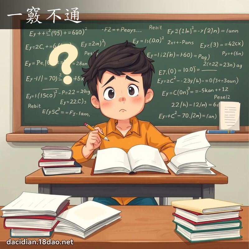 一窍不通 - 国语大辞典配图