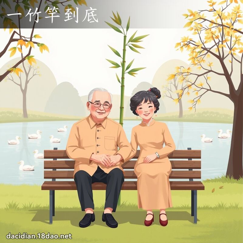 一竹竿到底 - 国语大辞典配图
