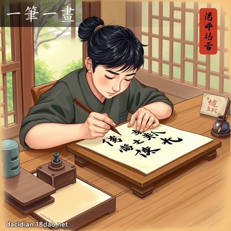 一筆一畫 - 國語大辭典配圖