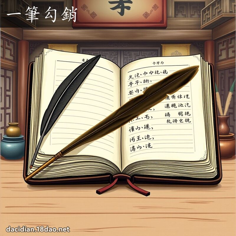 一筆勾銷 - 國語大辭典配圖