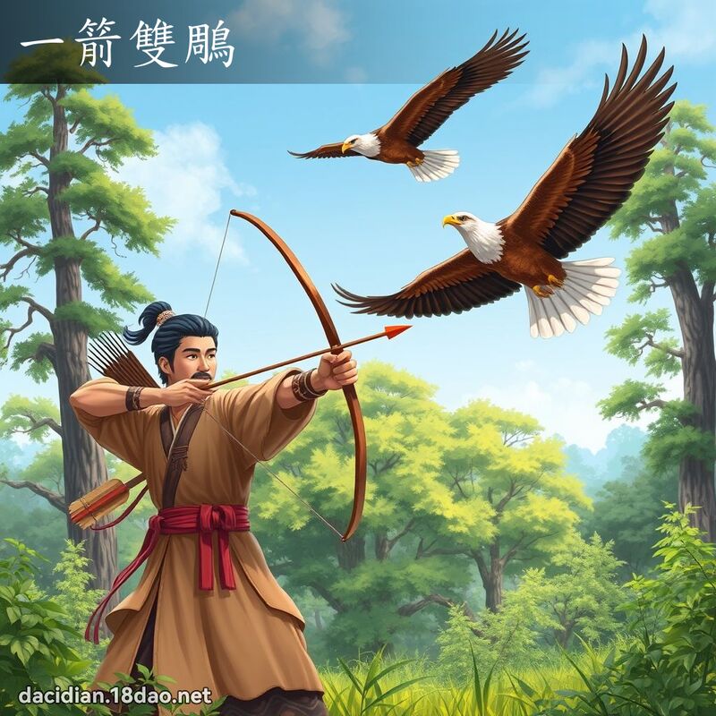 一箭雙鵰 - 國語大辭典配圖
