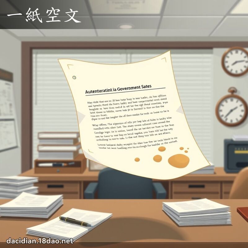 一紙空文 - 國語大辭典配圖