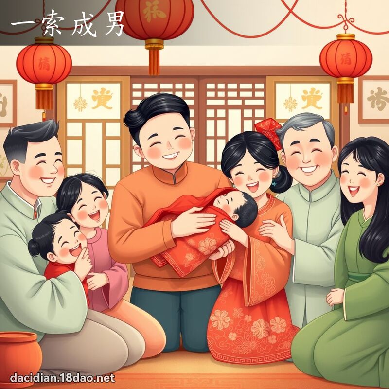 一索成男 - 国语大辞典配图