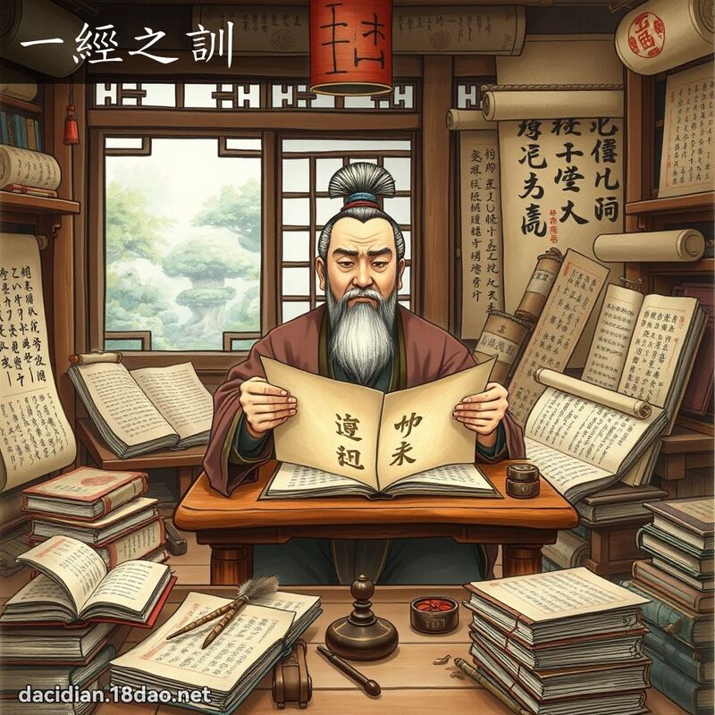 一經之訓 - 國語大辭典配圖