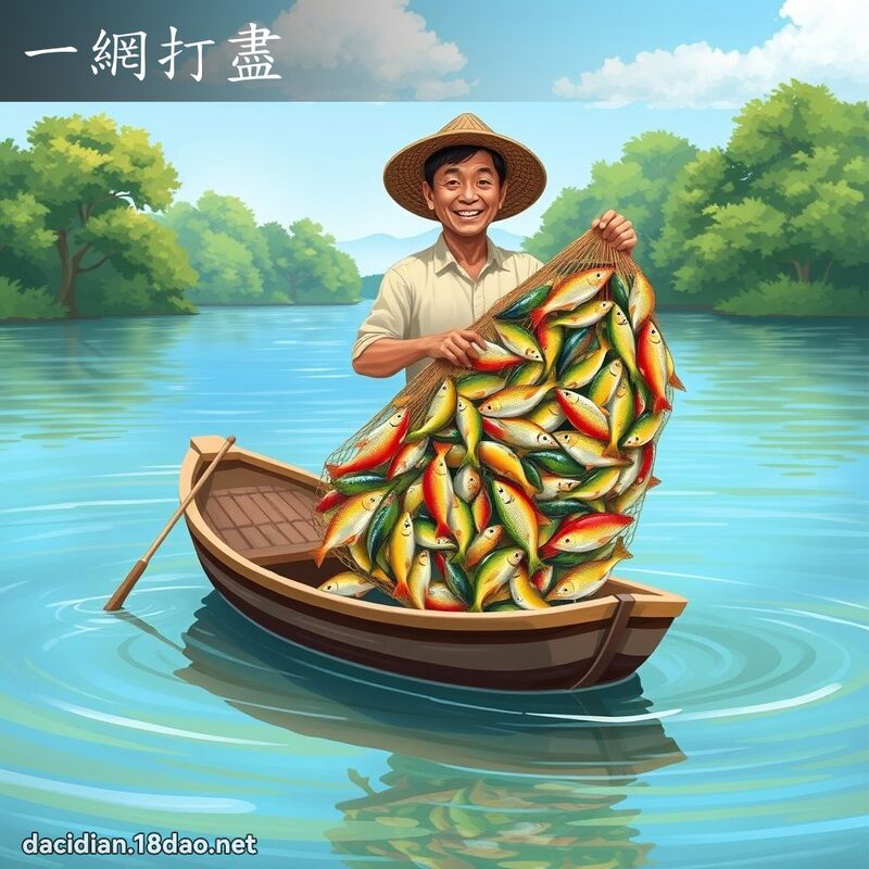 一網打盡 - 國語大辭典配圖