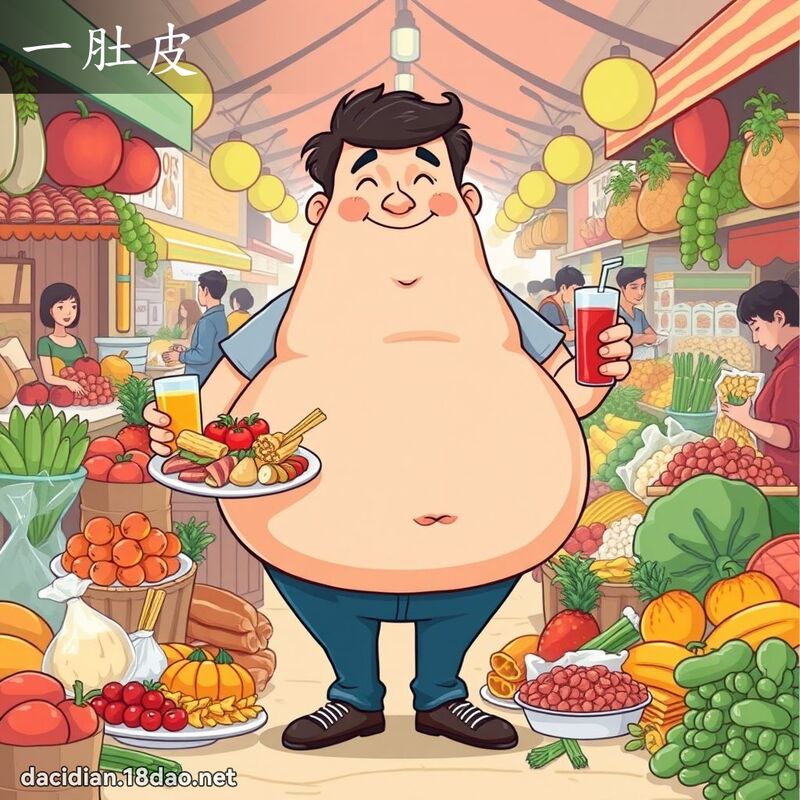 一肚皮 - 國語大辭典配圖