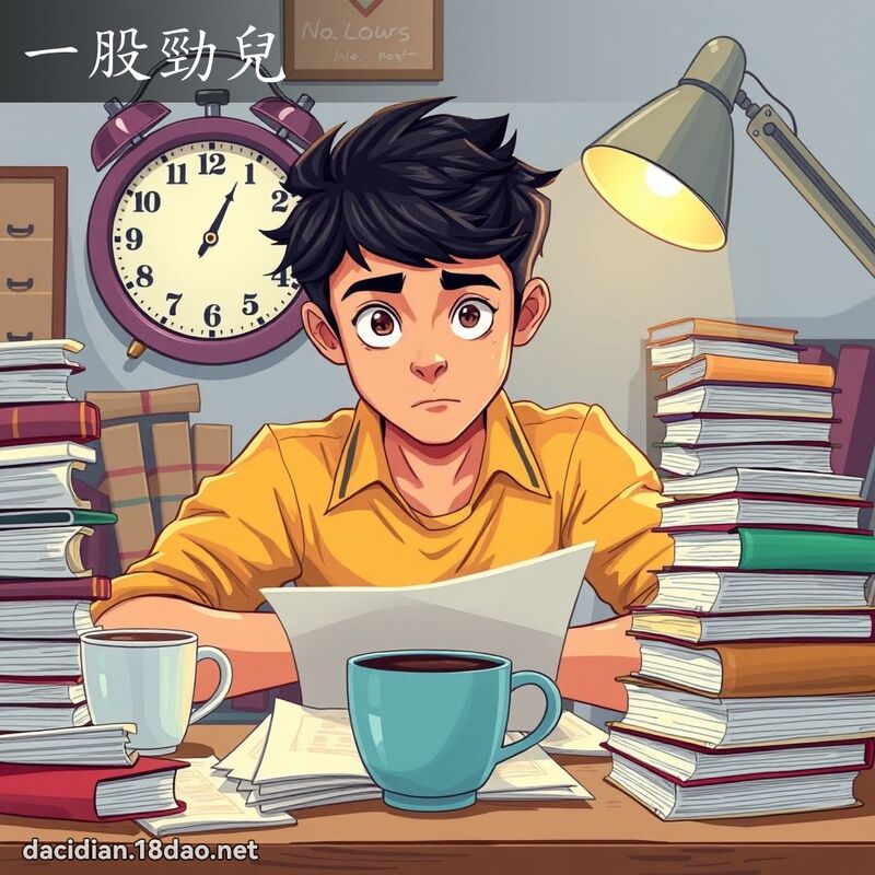 一股劲儿 - 国语大辞典配图