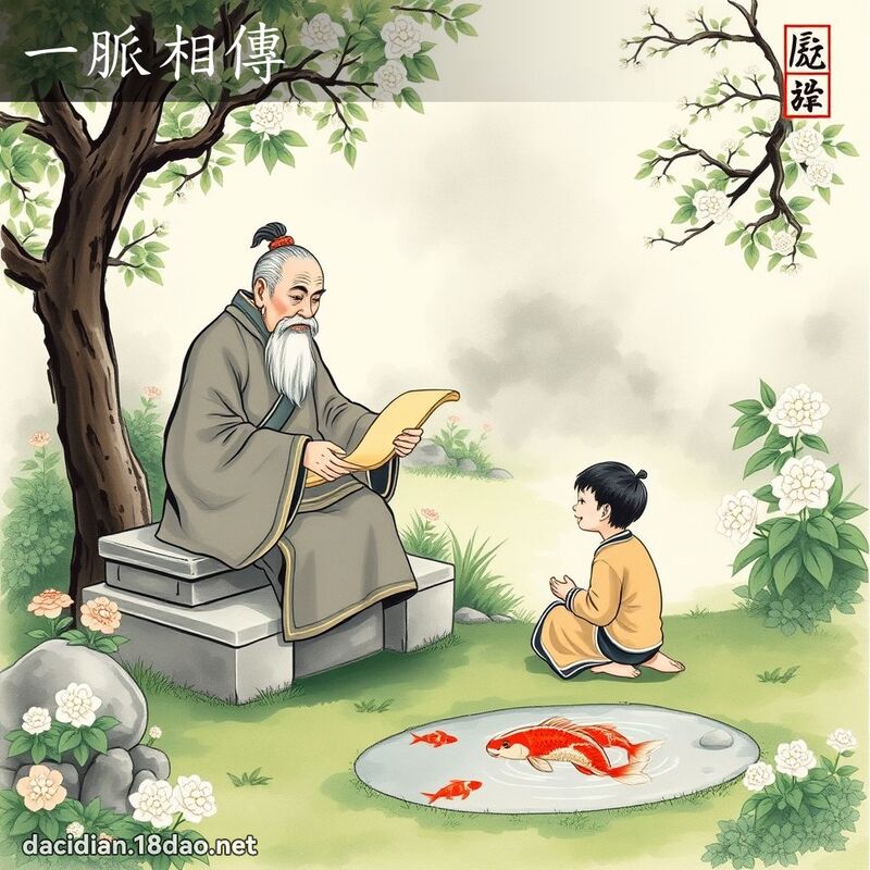 一脈相傳 - 國語大辭典配圖