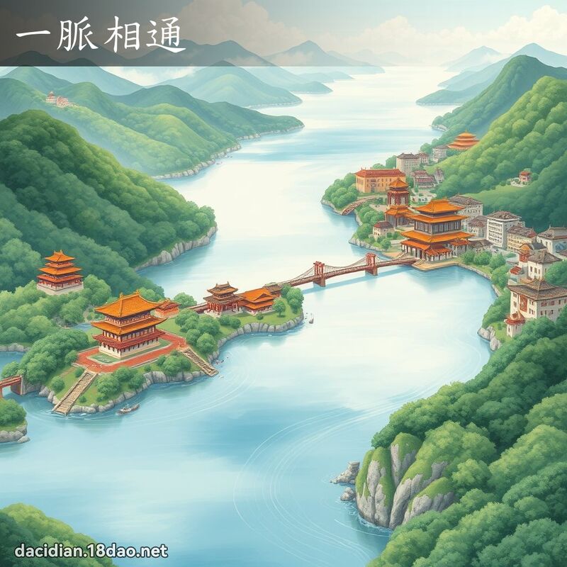 一脈相通 - 國語大辭典配圖