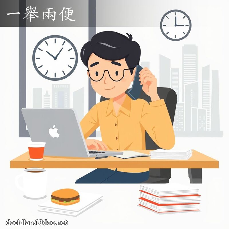 一举两便 - 国语大辞典配图