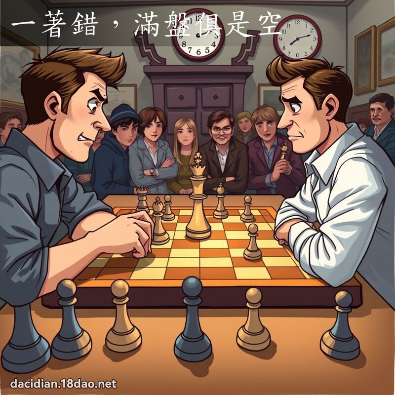 一著錯，滿盤俱是空 - 國語大辭典配圖