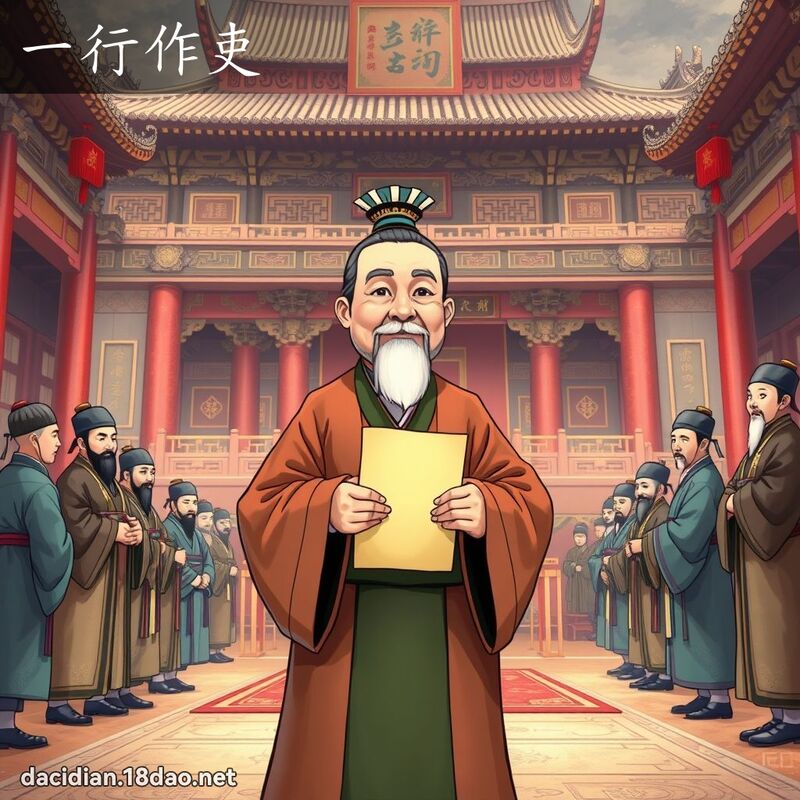 一行作吏 - 国语大辞典配图
