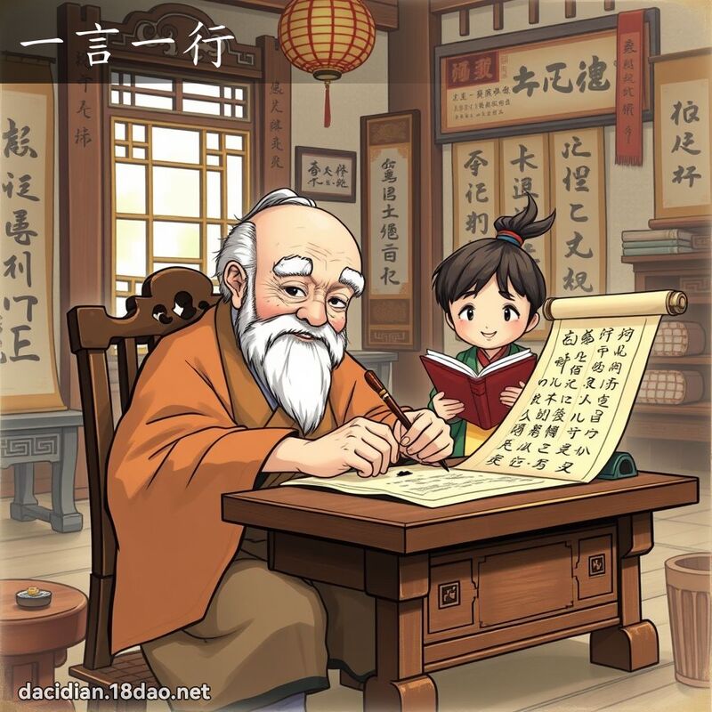 一言一行 - 国语大辞典配图