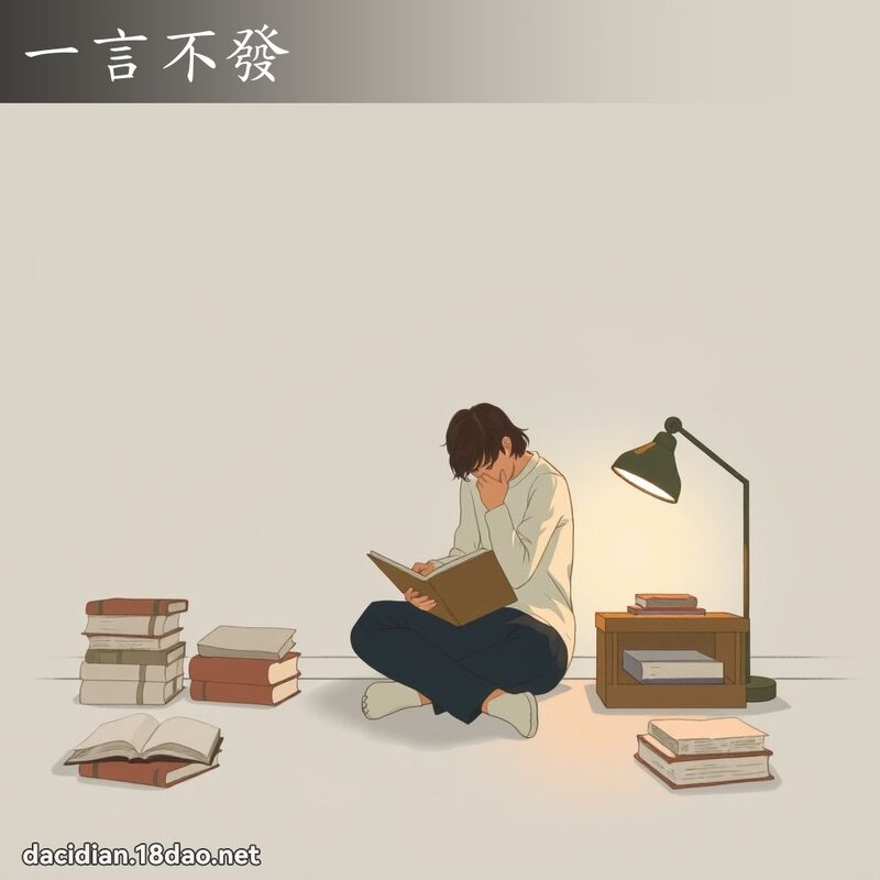 一言不發 - 國語大辭典配圖