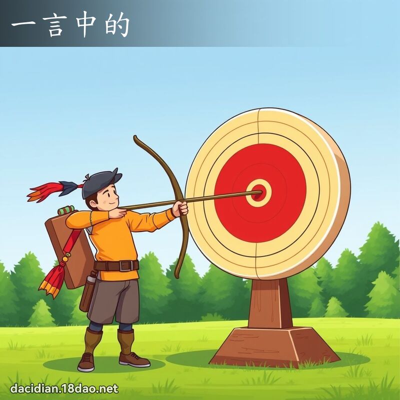 一言中的 - 国语大辞典配图