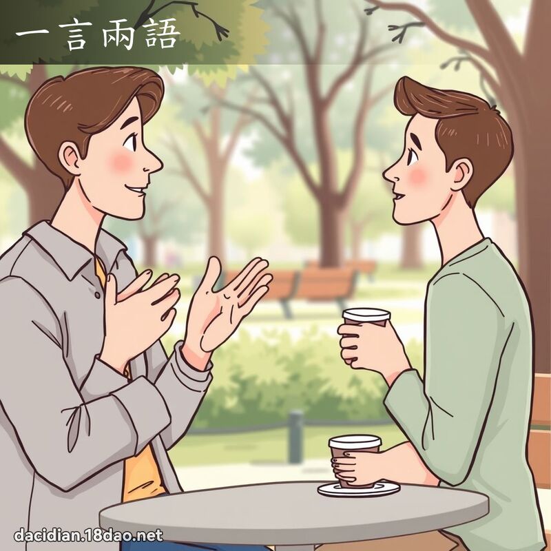 一言兩語 - 國語大辭典配圖