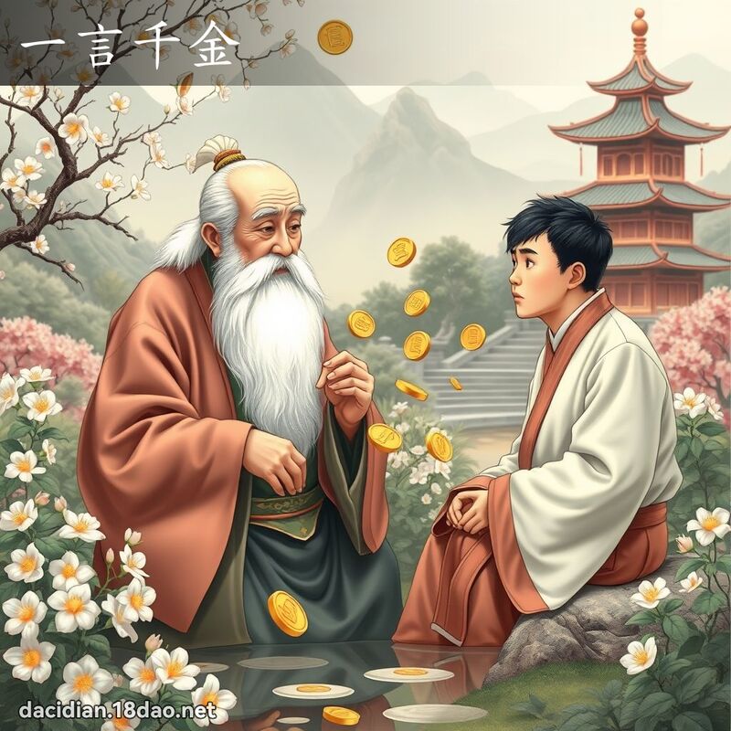 一言千金 - 国语大辞典配图