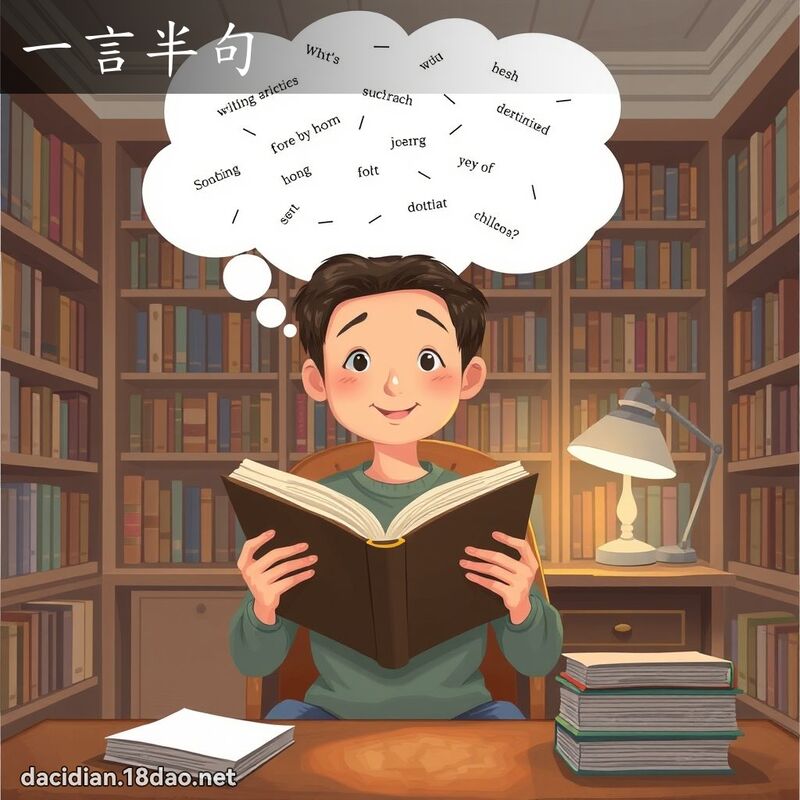 一言半句 - 国语大辞典配图