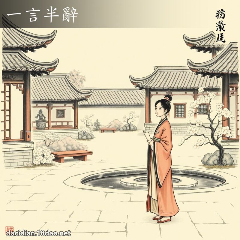 一言半辞 - 国语大辞典配图