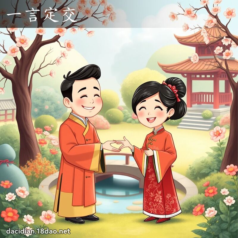 一言定交 - 国语大辞典配图