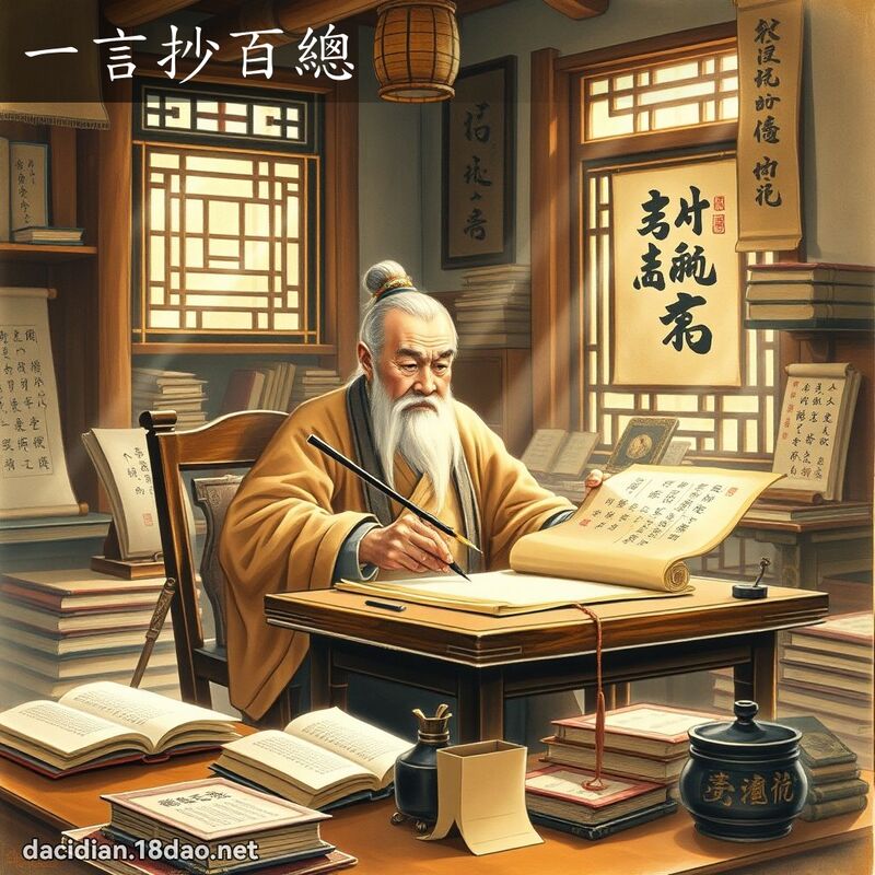 一言抄百總 - 國語大辭典配圖