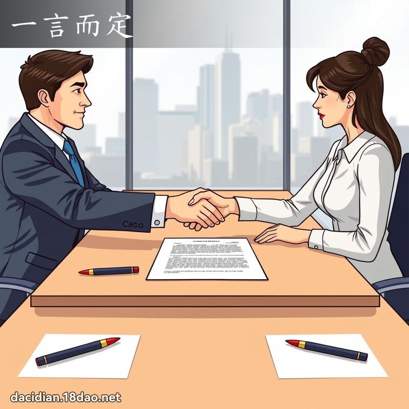 一言而定 - 國語大辭典配圖