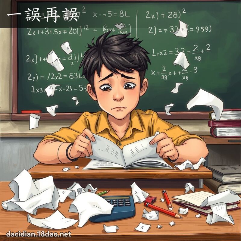 一誤再誤 - 國語大辭典配圖