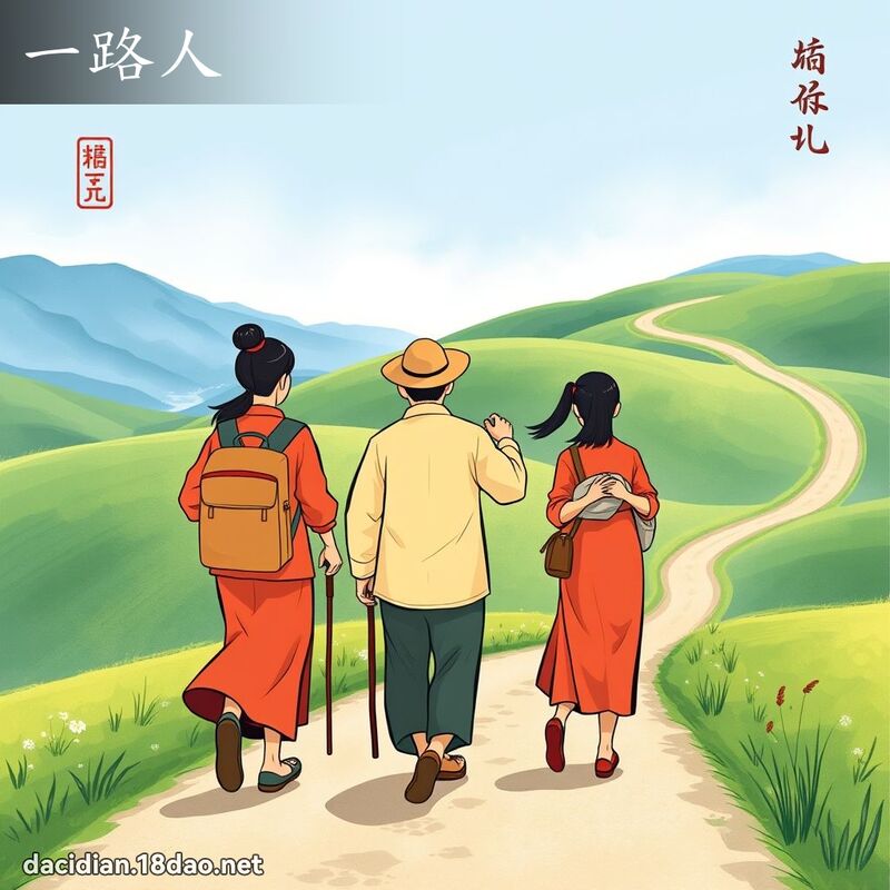 一路人 - 国语大辞典配图