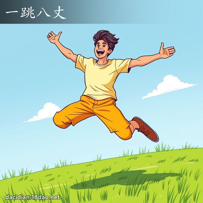 一跳八丈 - 国语大辞典配图