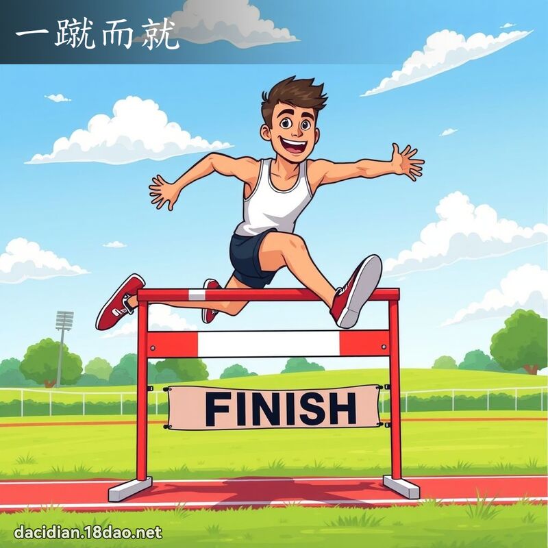 一蹴而就 - 國語大辭典配圖