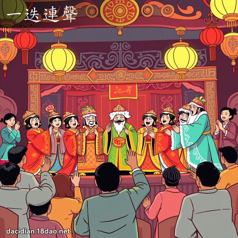 一迭連聲 - 國語大辭典配圖