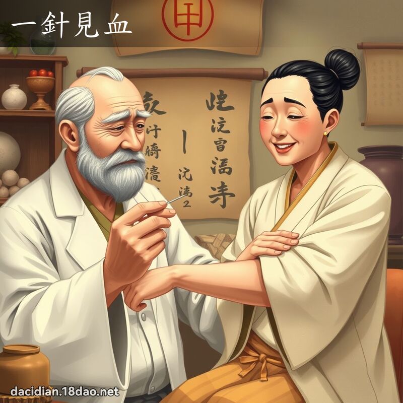 一针见血 - 国语大辞典配图