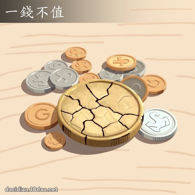 一錢不值 - 國語大辭典配圖