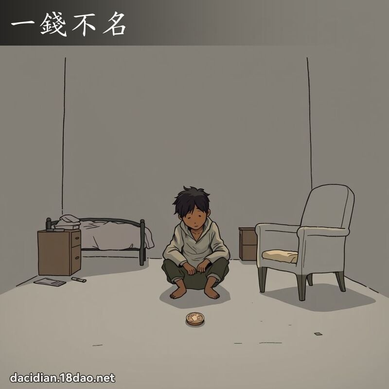 一钱不名 - 国语大辞典配图
