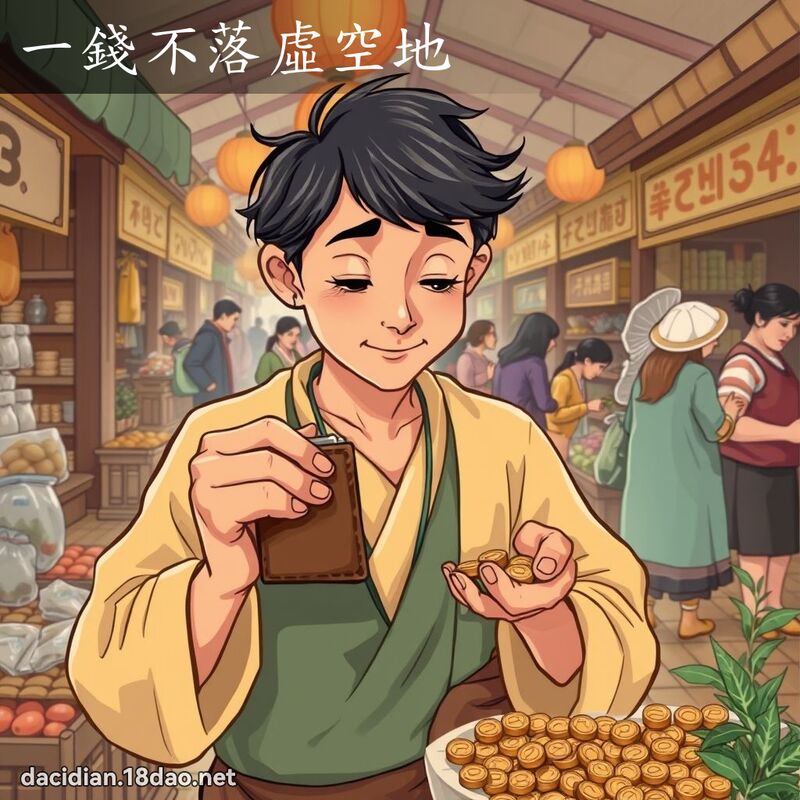 一錢不落虛空地 - 國語大辭典配圖