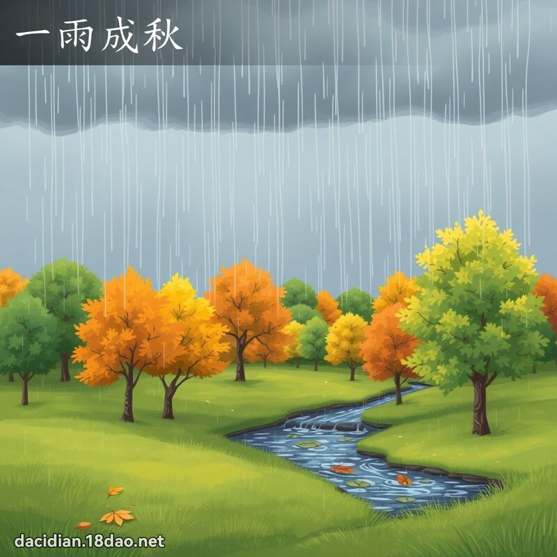 一雨成秋 - 國語大辭典配圖